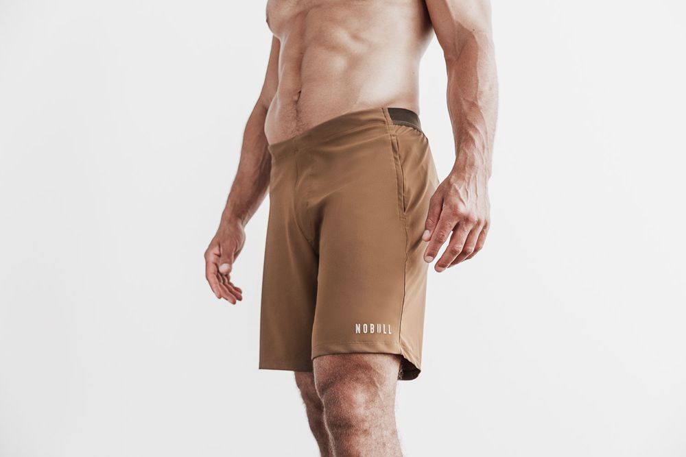 NOBULL Men's Lightweight 8.5" Shorts - Brown - Ireland (2387UQYOI)